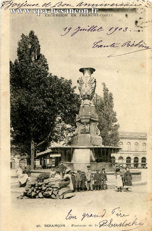 40. BESANÇON - Fontaine de la Place Labourée